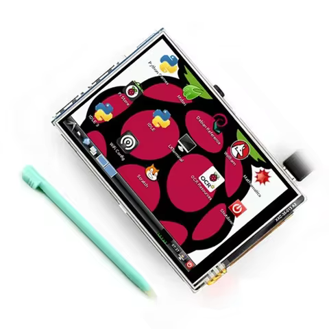 3. tela lcd tft com painel sensível ao toque 320*480, para rpi1/rpi2/raspberry pi3 board v3 (sistema raspbian)