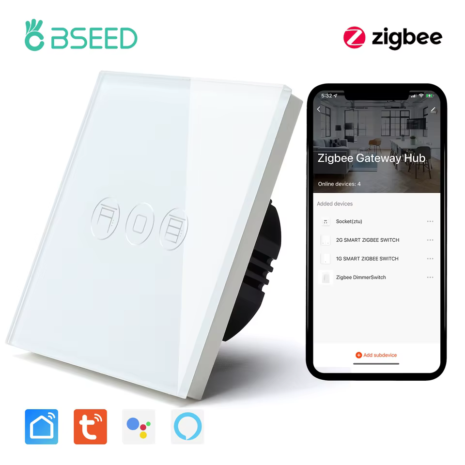 Interruptor de Persianas Inteligente ZigBee BSEED