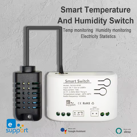 Interruptor WiFi Sensor Temperatura Umidade