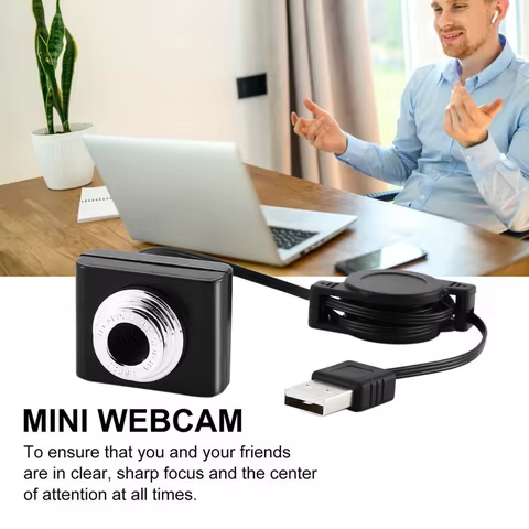 Webcam HD Mini com Microfone