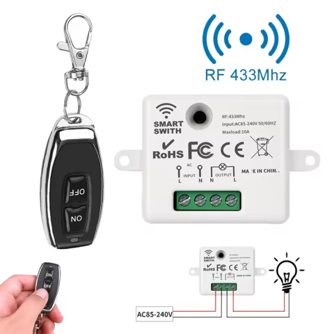 Interruptor Inteligente com Controle Remoto 433MHz