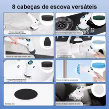 Escova de Limpeza Elétrica 8 em 1 Thumbnail 6