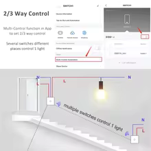 Interruptor Inteligente Wi-Fi 2 Vias RF433 Thumbnail 5
