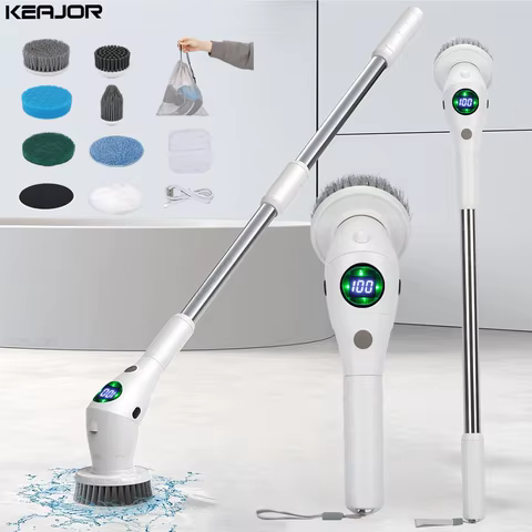 Escova Elétrica de Limpeza Multifuncional