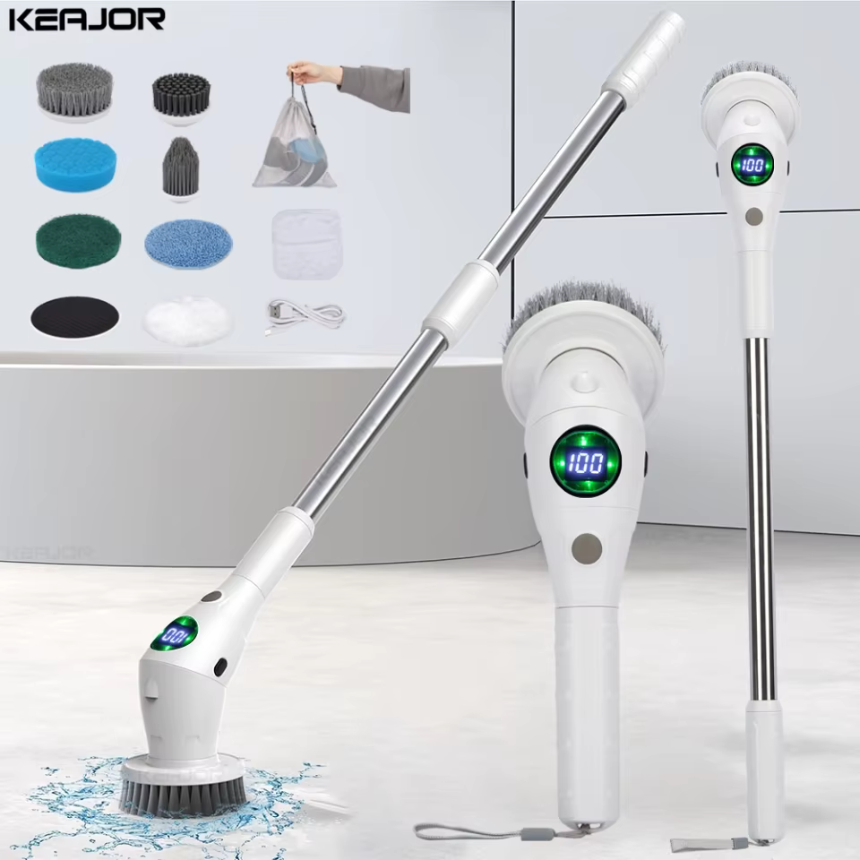 Escova Elétrica de Limpeza Multifuncional