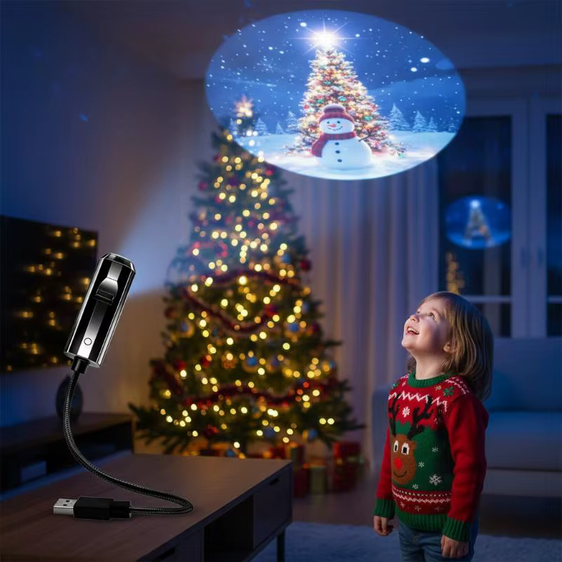 Projetor LED Natal USB 6 Lentes
