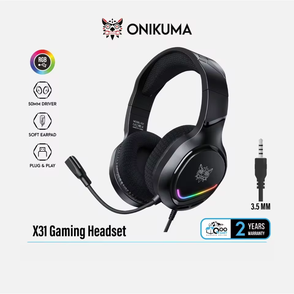 Onikuma X31 Headset Gamer RGB
