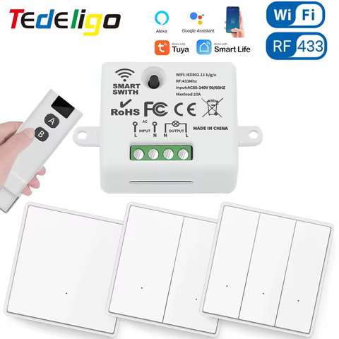 Interruptor Inteligente WiFi RF Tuya