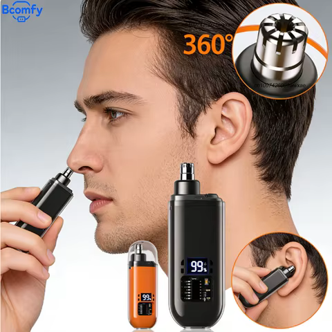 Aparador Elétrico de Nariz e Barba Recarregável