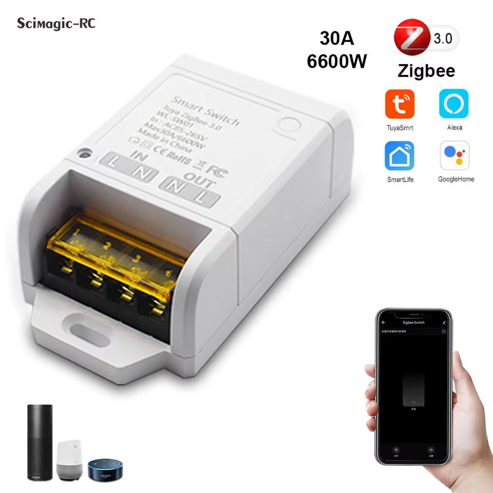 Interruptor Zigbee Inteligente 30A