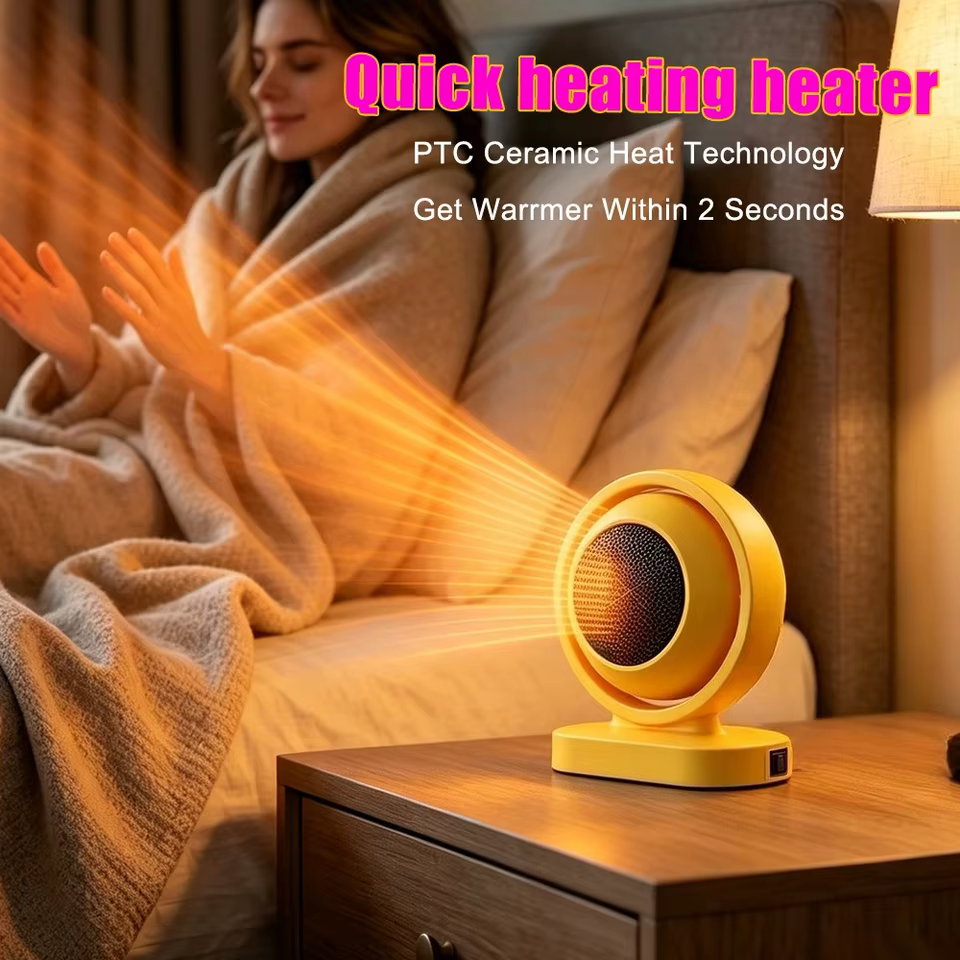 Aquecedor Portátil Mini com Ventilador