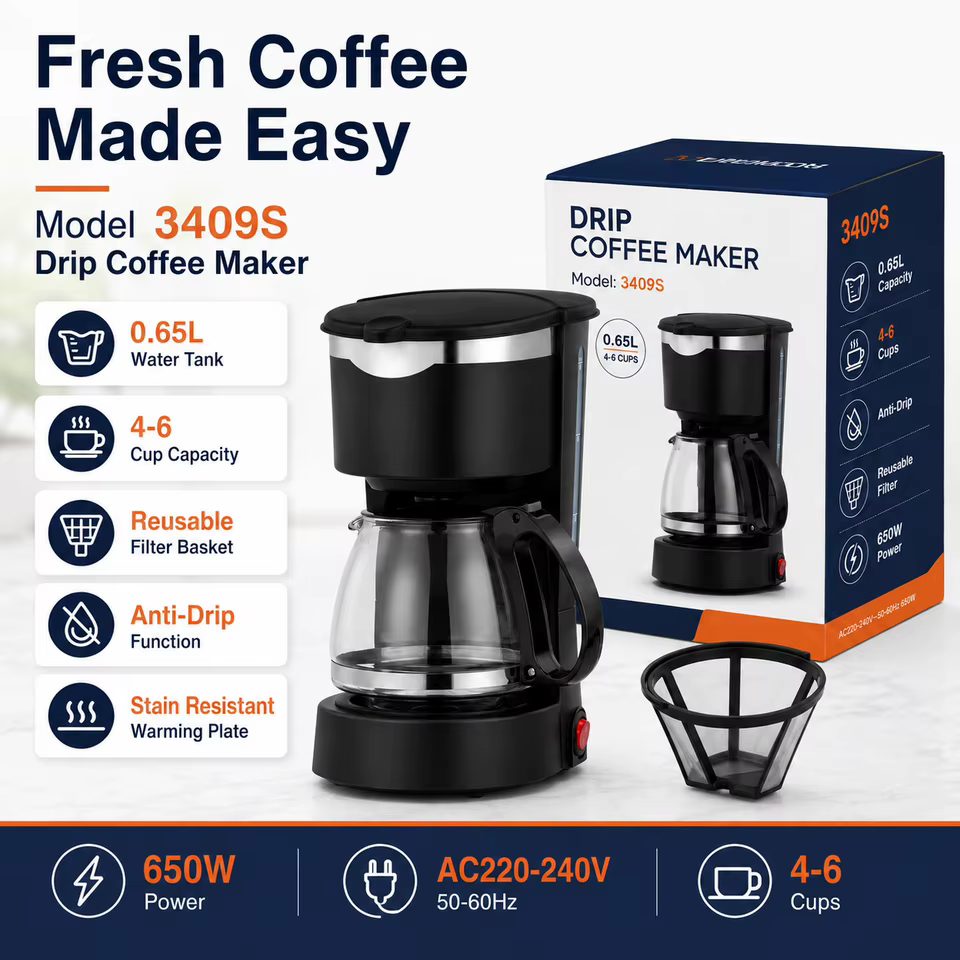 Cafeteira Americana Mini com Manivela
