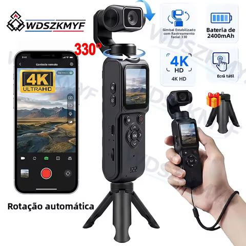 Câmera de Ação 4K 75MP com WiFi