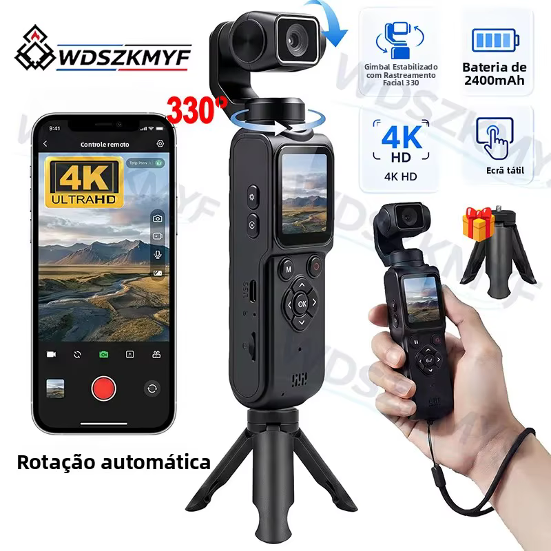 Câmera de Ação 4K 75MP com WiFi