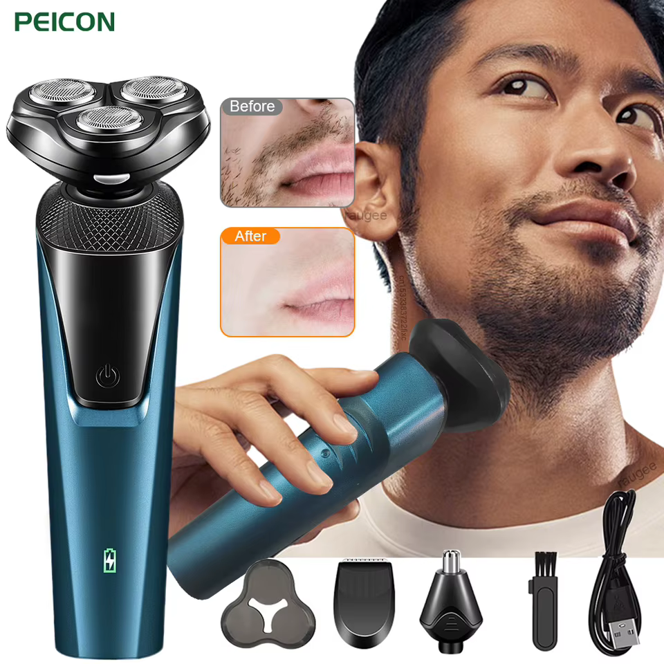 Aparador de Barba Elétrico 3 em 1