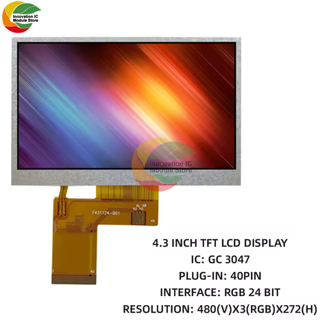 Módulo LCD 4.3" 3.3V GC3047