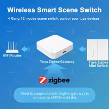 Interruptor Tuya Zigbee 4 Gangs Thumbnail 2