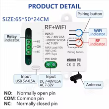Interruptor WiFi Inteligente Tuya com Controle Remoto Thumbnail 6