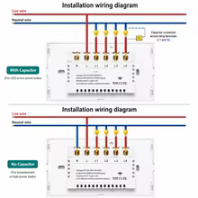 Interruptor Inteligente Zigbee 4 Gangs com Painel de Vidro Thumbnail 2