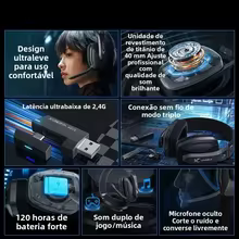 Xiberia K01s Fones Gamer Bluetooth Thumbnail 3