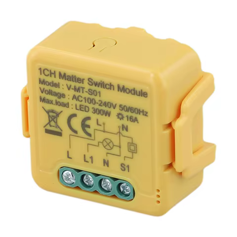 Interruptor Inteligente Matter 16A Amarelo
