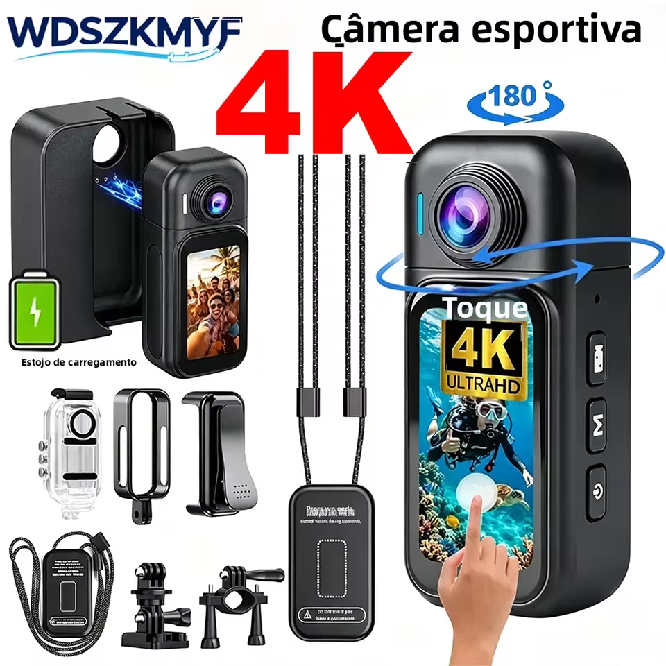 Mini Câmera de Ação 4K