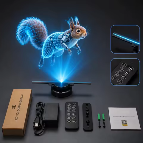 Mini Ventilador Holográfico 3D T-WOLF