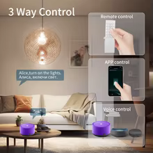 Interruptor Inteligente WiFi Tuya com Controle Remoto Thumbnail 4