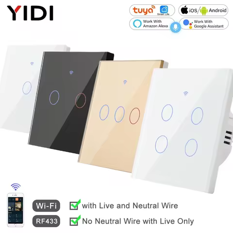 Interruptor Inteligente Wi-Fi 2 Vias RF433