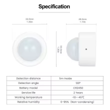 Sensor de Movimento Zigbee 3.0 Ewelink Thumbnail 6