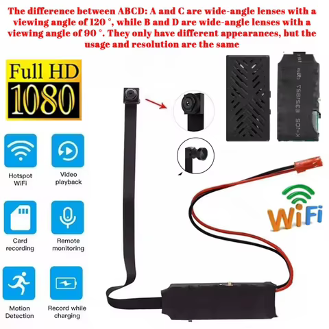 Câmera Mini IP WiFi 1080P DIY