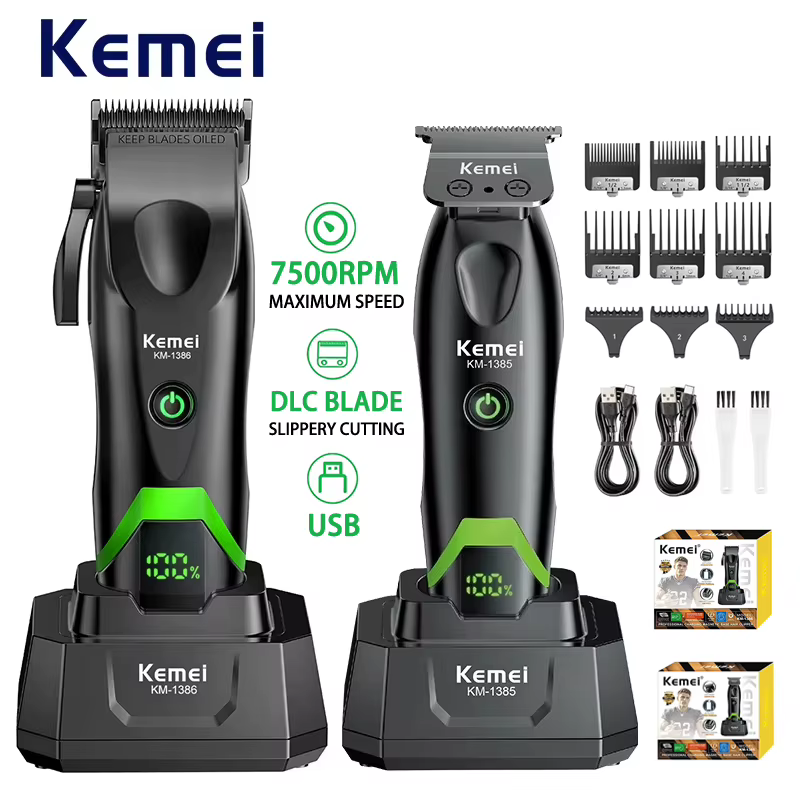 Aparador de Cabelo Kemei KM-1386 Profissional