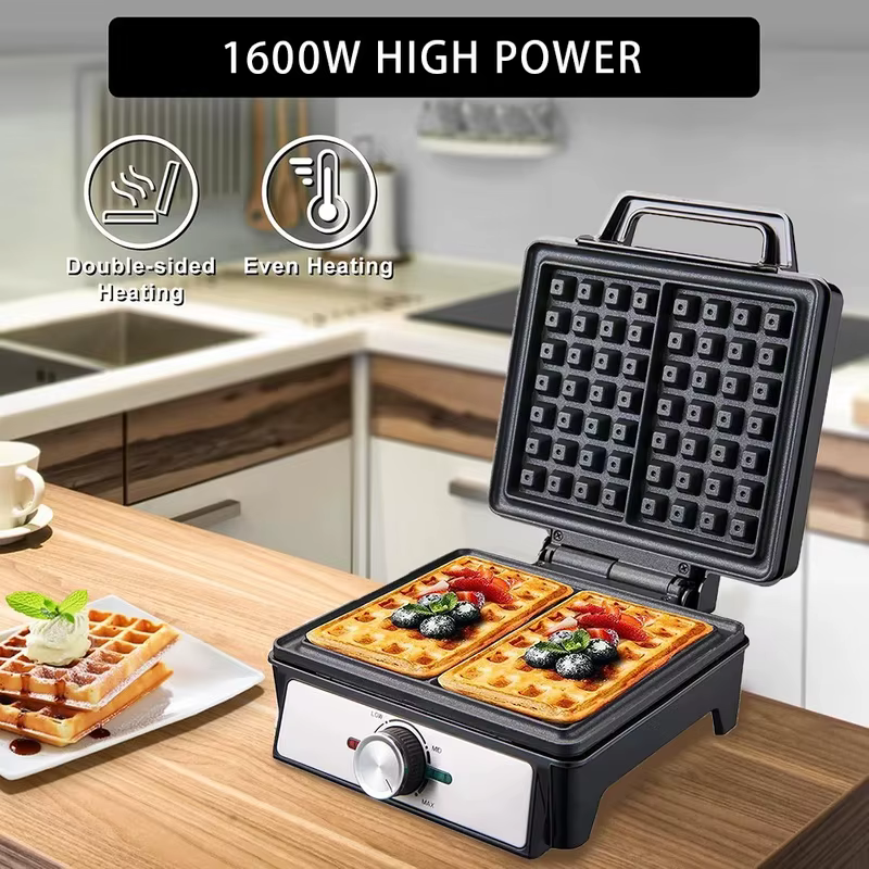 Máquina de Waffles Elétrica 1600W