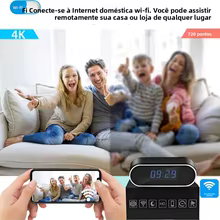 Câmera WiFi 4K Relógio com Visão Noturna Thumbnail 4