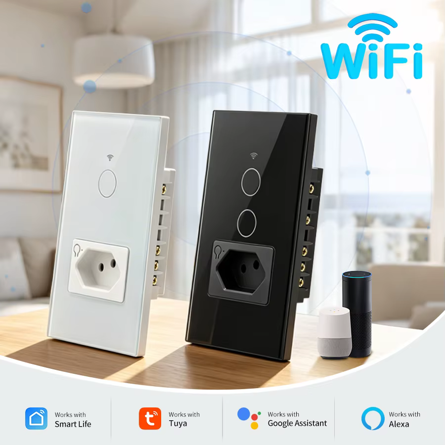 Interruptor Inteligente Wi-Fi com Tomada