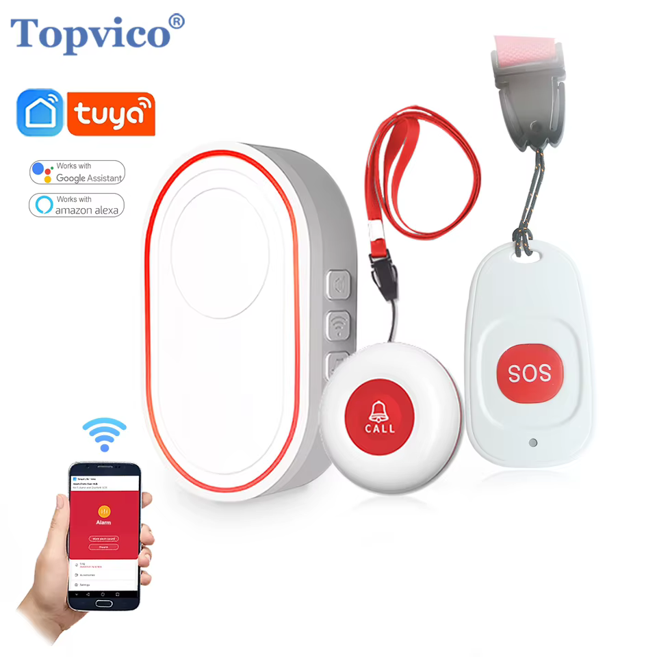 Botão SOS Inteligente para Idosos com App TUYA