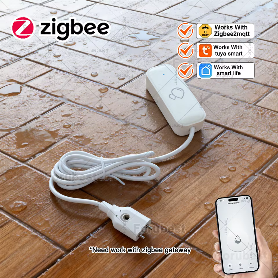Sensor de Vazamento de Água Zigbee