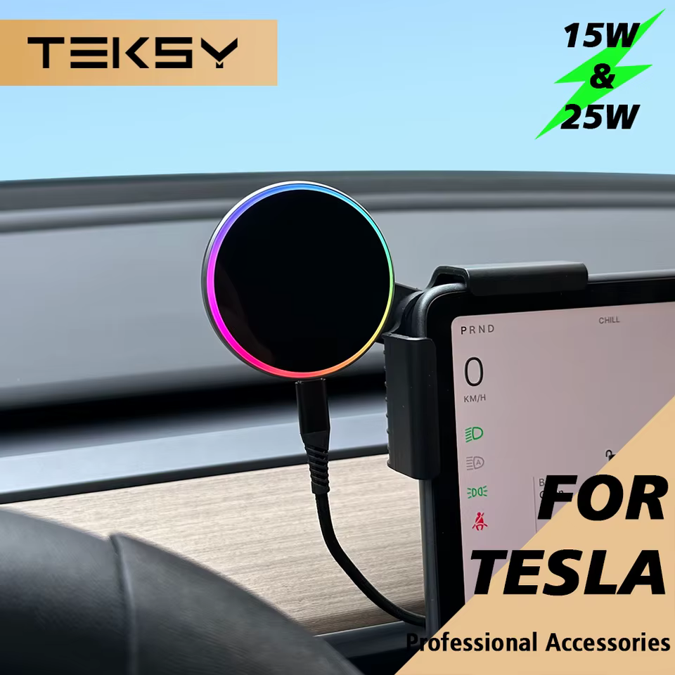 Suporte Magnético Carregador 25W Tesla MagSafe