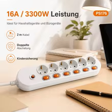 Melery Power Strip 6 Tomadas Proteção Thumbnail 5