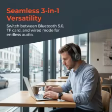 Fone Bluetooth 5.0 Sem Fio Over-Ear Thumbnail 2
