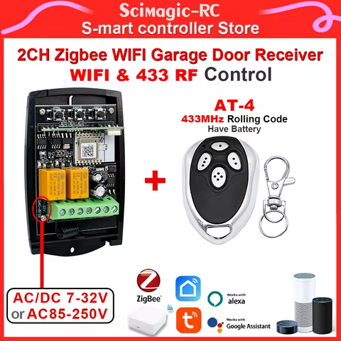 Receptor Zigbee WiFi Universal Portão