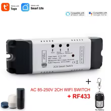 Interruptor Wi-Fi Tuya 2CH com Controle de Voz Thumbnail 1