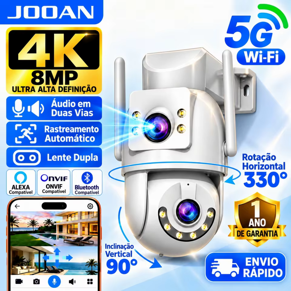 Câmera IP Jooan 4K PTZ