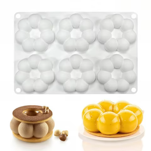 Forma Silicone Donuts 6 Cavidades