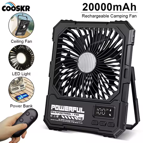 Ventilador Camping Portátil 20000mAh