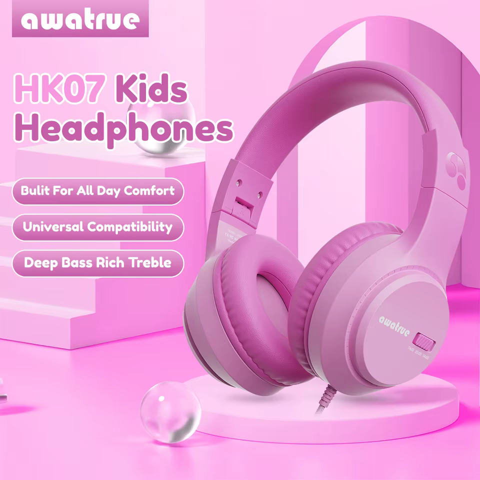AWATRUE HK07 Fones Infantis com Cabo