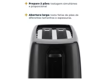 Torradeira Britânia Preta BTR05A Thumbnail 3