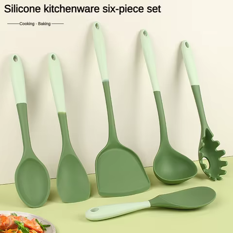 Kit Utensílios de Cozinha Silicone 6 Peças