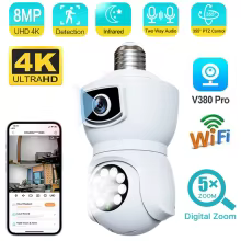 Câmera WiFi 8MP Lâmpada E27 Thumbnail 1