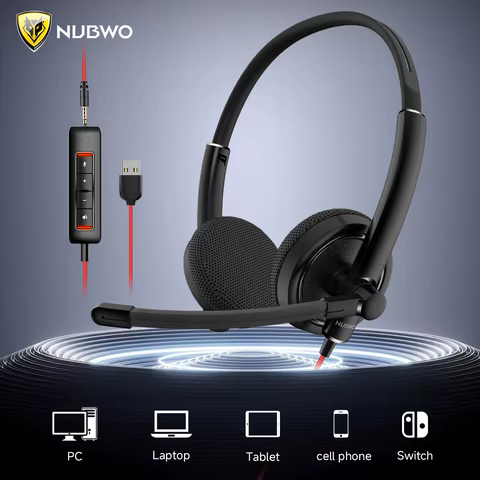 NUBWO HW01 Fones USB Cancelamento de Ruído